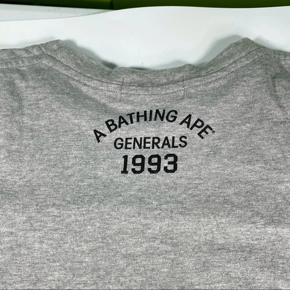 Bape Planet of the Apes Generals Mens Medium Size Gray T-Shirt Rare Tee - Picture 4 of 8